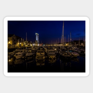 Swansea Marina - Twilight - 2013 Sticker